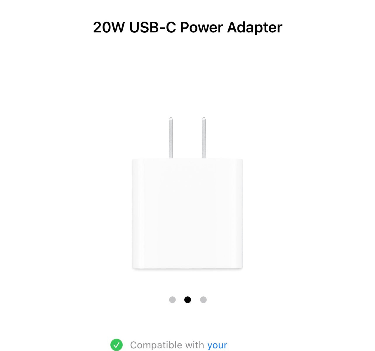 20W USB-C Power Adapter