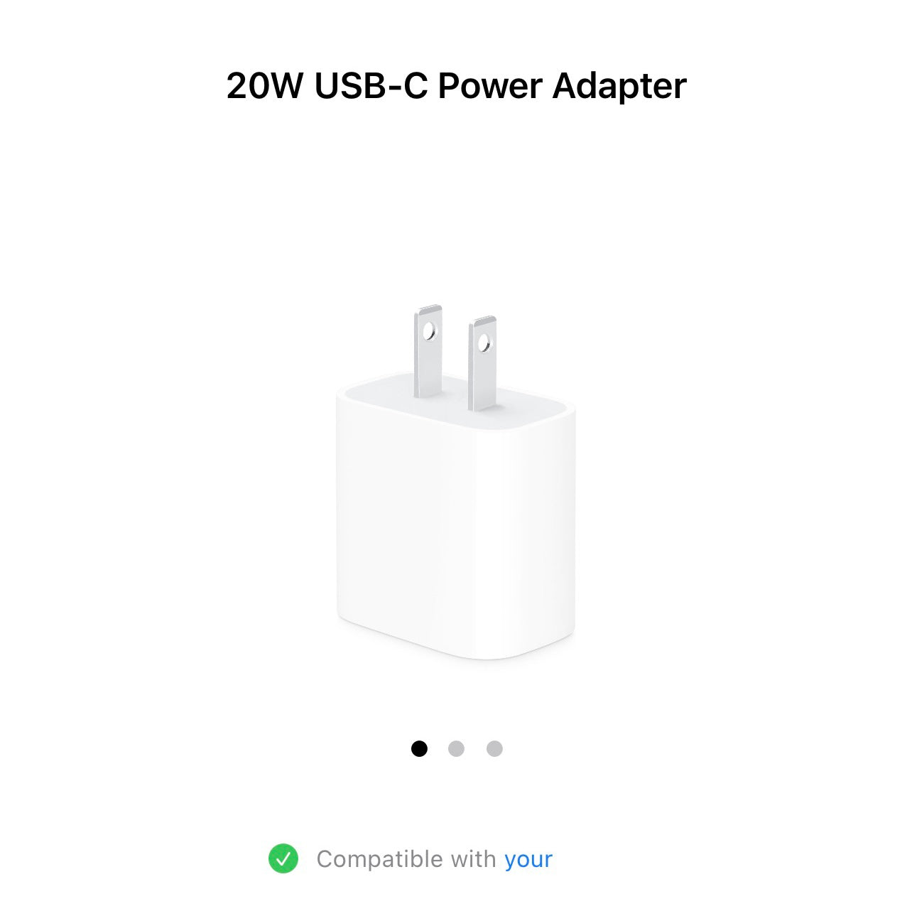 20W USB-C Power Adapter